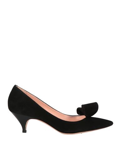 Rochas Woman Pumps Black Size 7 Leather In Black