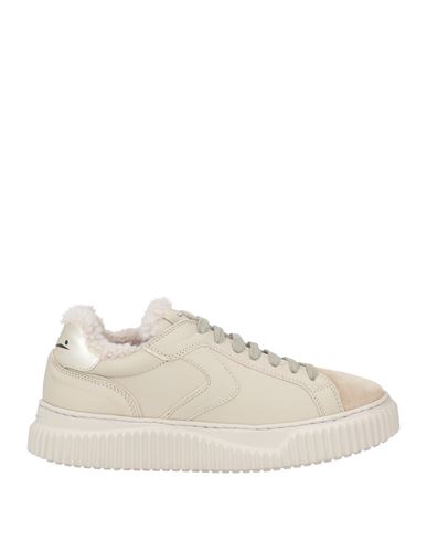 Voile Blanche Woman Sneakers Taupe Size 7 Leather In Neutral