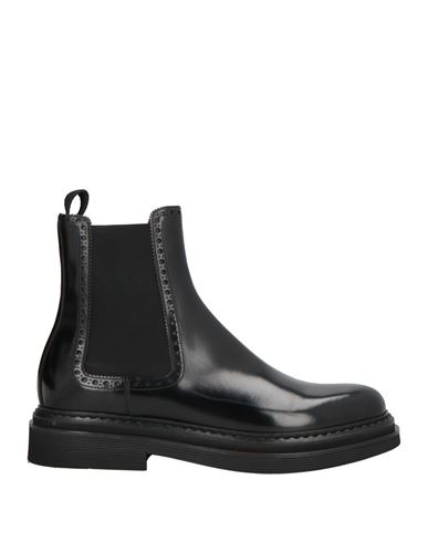 Dolce & Gabbana Man Ankle Boots Black Size 12 Leather In Black
