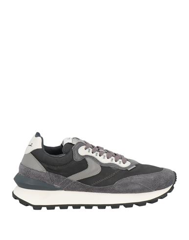 Voile Blanche Qwark Man Sneakers Charcoal Size 9 Leather, Textile Fibers In Gray