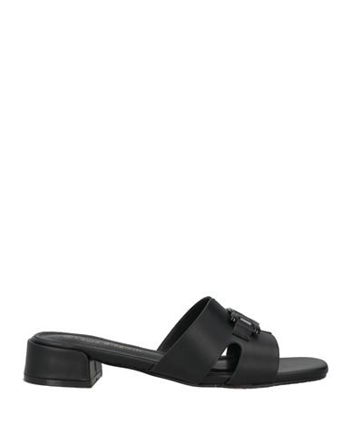 Laura Biagiotti Woman Sandals Black Size 8 Textile Fibers In Black