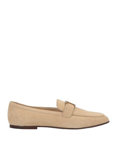 Tod's Woman Loafers Sand Size 9.5 Leather In Brown