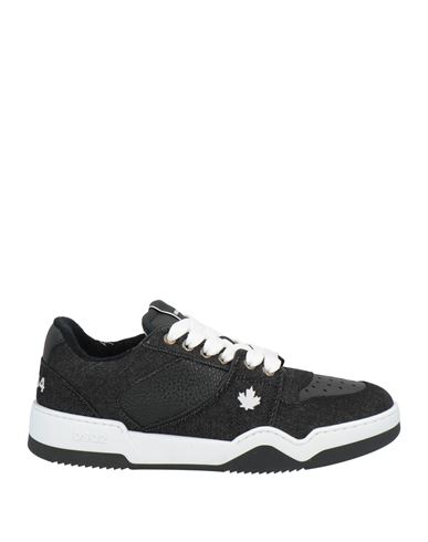 Dsquared2 Woman Sneakers Black Size 6.5 Leather, Textile Fibers In Black