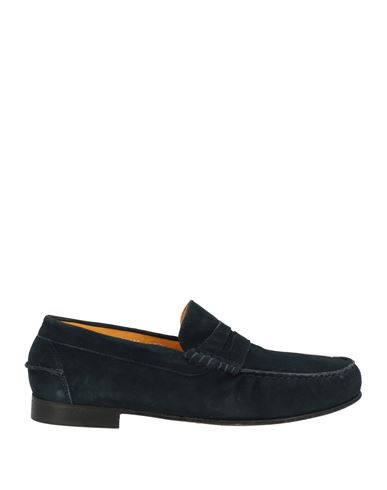 Antica Cuoieria Man Loafers Midnight Blue Size 7 Leather In Black