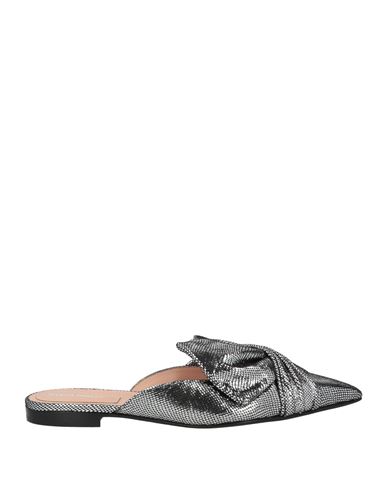 Alberta Ferretti Woman Mules & Clogs Silver Size 8 Textile Fibers In Silver