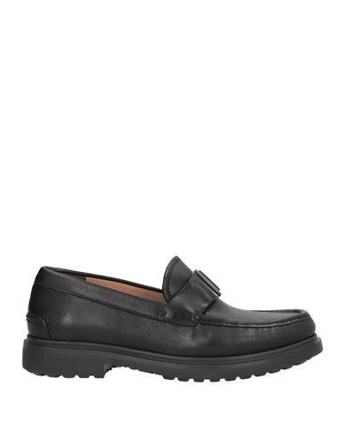 Ferragamo Man Loafers Black Size 6.5 Calfskin In Black
