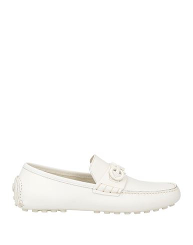 Ferragamo Man Loafers Off White Size 7.5 Calfskin