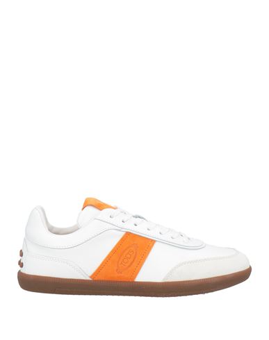 Tod's Man Sneakers White Size 8 Leather In White