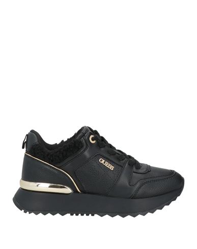 Guess Woman Sneakers Black Size 8 Textile Fibers, Synthetisches Material