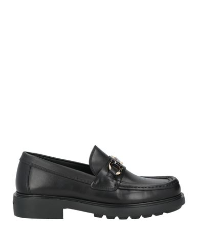 Ferragamo Man Loafers Black Size 8 Calfskin
