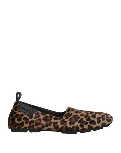 Versace Man Loafers Brown Size 9 Leather In Brown
