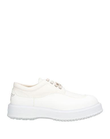 Hogan Man Lace-up Shoes Off White Size 9 Textile Fibers, Synthetisches Material In White