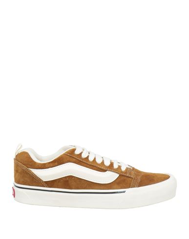 Vans Man Sneakers Camel Size 9 Leather In Multi
