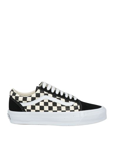 Vans Man Sneakers Black Size 11 Leather, Textile Fibers In Multi