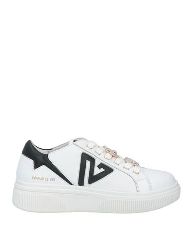 Emanuélle Vee Woman Sneakers White Size 8 Leather In White