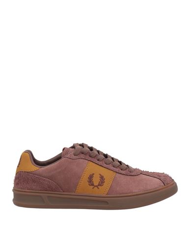 Fred Perry Man Sneakers Chocolate Brown Size 9 Leather