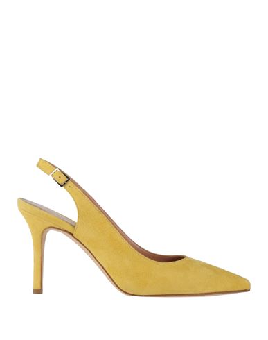 J D Julie Dee Woman Pumps Yellow Size 10 Leather In Yellow