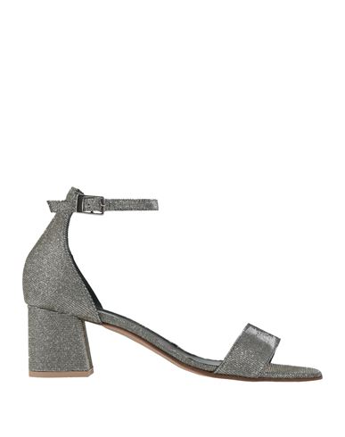 T-progetto Woman Sandals Silver Size 6 Textile Fibers In Silver