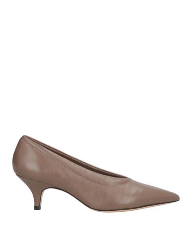 Vicenza ) Woman Pumps Taupe Size 10 Calfskin In Multi