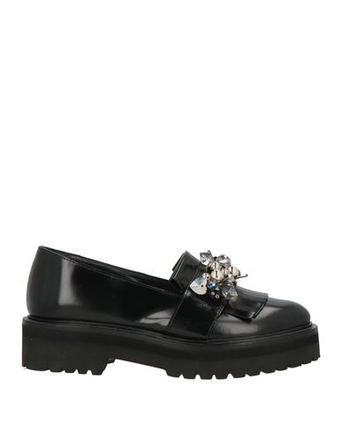 Nora Barth Woman Loafers Black Size 5 Leather In Black