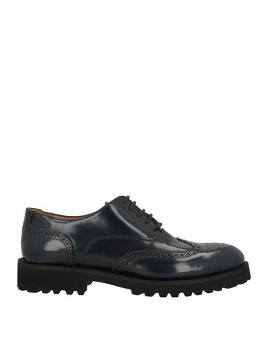 Jackal Milano Woman Lace-up Shoes Midnight Blue Size 8 Leather In Multi