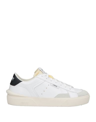 Strype Woman Sneakers White Size 8 Leather, Textile Fibers In White