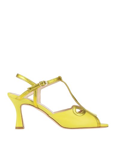J D Julie Dee Woman Sandals Lime Green Size 7 Leather In Green