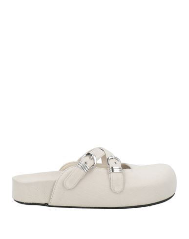 Vic Matie Vic Matiē Woman Mules & Clogs Light Grey Size 5 Textile Fibers In White