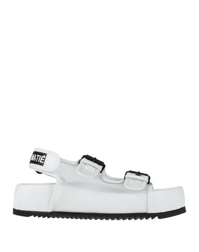 Vic Matie Vic Matiē Woman Sandals White Size 8 Leather, Textile Fibers In White
