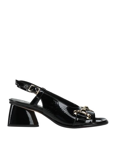 Bruglia Woman Sandals Black Size 7 Leather In Black