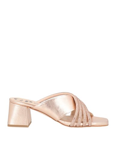 Gp Design Woman Sandals Copper Size 7 Leather In Metallic