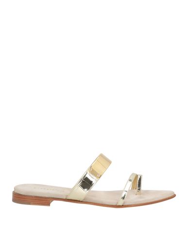 Tesorone® Tesorone Woman Thong Sandal Gold Size 7 Leather In Gold