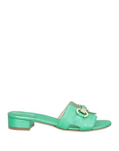 Tesorone® Tesorone Woman Sandals Green Size 8 Leather In Green