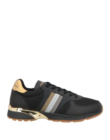 Dolce & Gabbana Man Sneakers Black Size 6 Calfskin, Polyamide, Polyester, Cotton In Black