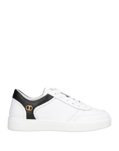 Twinset Woman Sneakers White Size 7 Calfskin In White