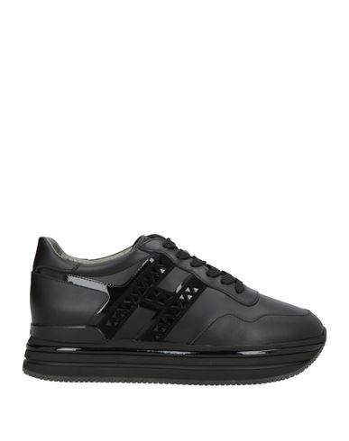 Hogan Atelier Woman Sneakers Black Size 9.5 Leather In Black