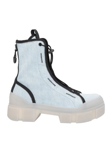 Vic Matie Vic Matiē Woman Ankle Boots Sky Blue Size 8 Textile Fibers In Blue