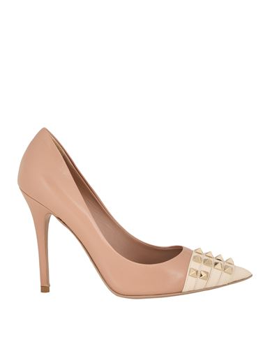 Valentino Garavani Rockstud Alcove Woman Pumps Blush Size 5.5 Leather In Neutral