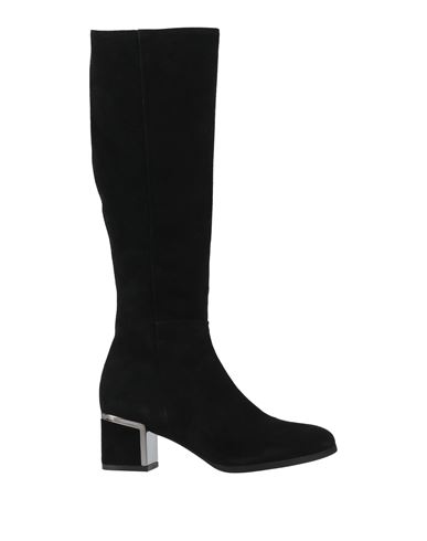 Pollini Woman Boot Black Size 6 Leather In Black