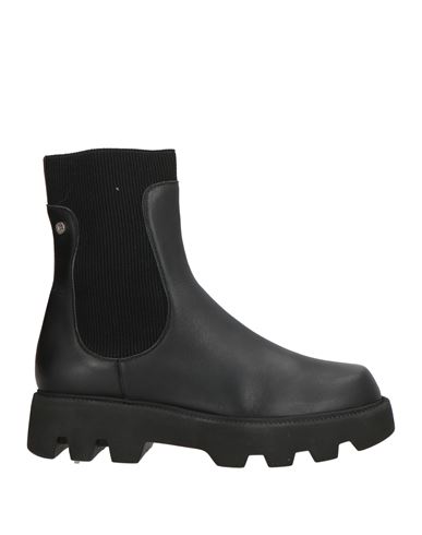 Pollini Woman Ankle Boots Black Size 8 Leather In Black
