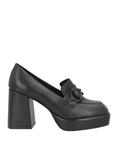 Epoche' Xi Woman Loafers Black Size 10 Leather In Black