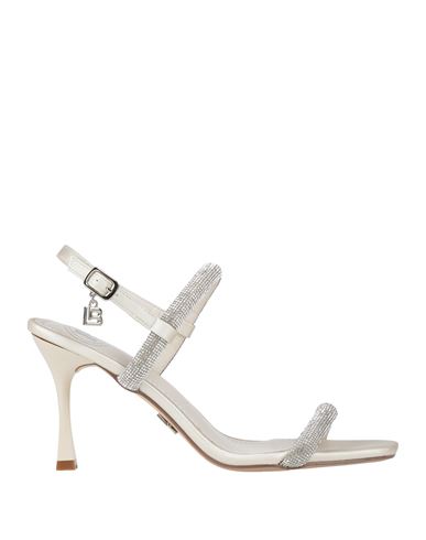 Laura Biagiotti Woman Sandals Ivory Size 6 Textile Fibers In Black