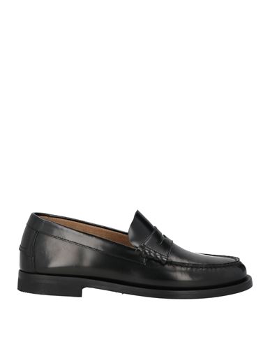 Antica Cuoieria Man Loafers Midnight Blue Size 9 Leather In Black