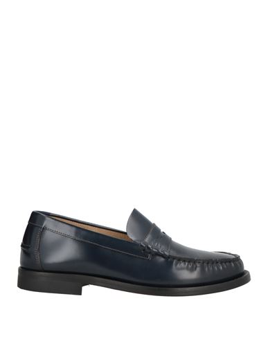 Antica Cuoieria Man Loafers Midnight Blue Size 9 Leather In Black