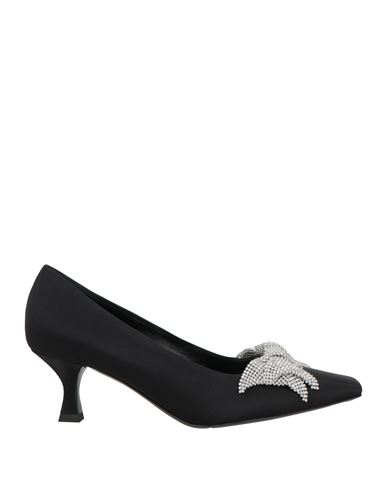 Casadei Woman Pumps Black Size 8 Textile Fibers In Black