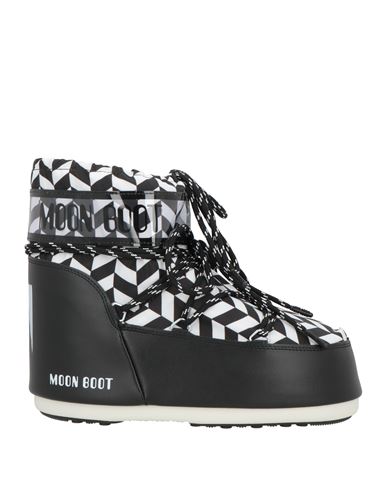Moon Boot Man Ankle Boots Black Size 9-10.5 Textile Fibers, Synthetisches Material In Black
