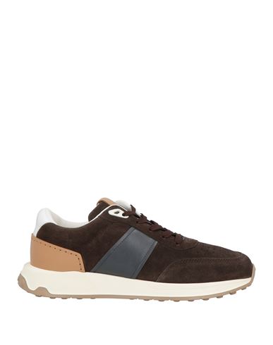 Tod's Man Sneakers Dark Brown Size 7 Leather In Brown