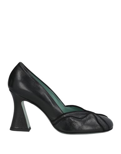 Paola D'arcano Woman Pumps Black Size 6 Leather In Black