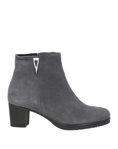 Susimoda Woman Ankle Boots Grey Size 7 Leather In Gray