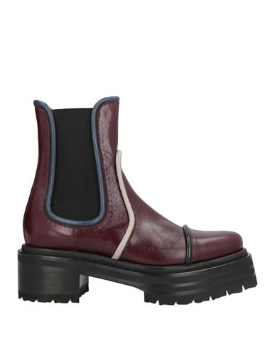 Pierre Hardy Woman Ankle Boots Plum Size 8 Leather In Purple